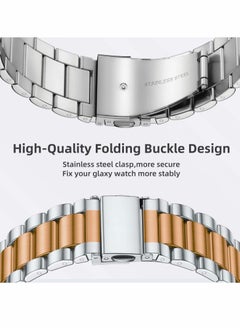 KASTWAVE Stainless Steel Metal Watch Bands for Samsung Galaxy Watch 5/4 Band 40mm 44mm, Gapless Metal Mesh Replacement Strap for Samsung Galaxy Watch 4/5 Classic 46mm 42mm  - Image 5