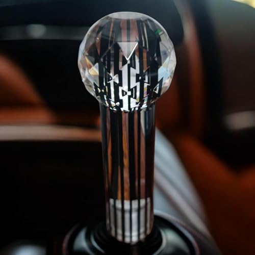 YOURKARTS.COM Microphone Crystal Gear Shift Knob – Black Crystal Bubble Styling for Manual/Automatic Cars | Stylish Music Inspired Look | car Accessories 2025 - Image 1