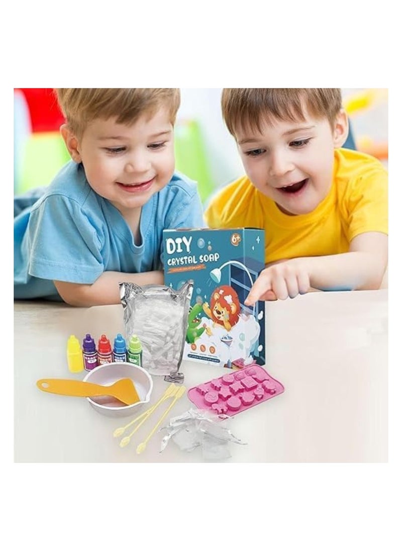 Kids Soap Making Kit, ABS Soap Supplies, Skin-Friendly Science Experiments, Non-Irritating, DIY Crystal Toy for Ages 6+ and Holidays, ABS  - Image 3