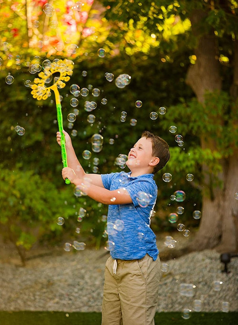 Gazillion عصا غازليون ميغا-زيلون مع زجاجتين سعة 8 أونصات من محلول الفقاعات | فقاعات اللعب | اللعب في الهواء الطلق | هدايا الحفلات للأطفال | منفاخ الفقاعات | هدية للأطفال والبالغين - Image 2