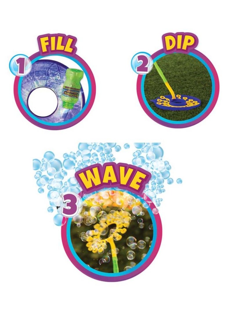 Gazillion عصا غازليون ميغا-زيلون مع زجاجتين سعة 8 أونصات من محلول الفقاعات | فقاعات اللعب | اللعب في الهواء الطلق | هدايا الحفلات للأطفال | منفاخ الفقاعات | هدية للأطفال والبالغين - Image 4