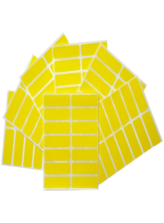 Janrax Pack of 98 Yellow 12x38mm Rectangular Labels - Adhesive Stickers - Image 1
