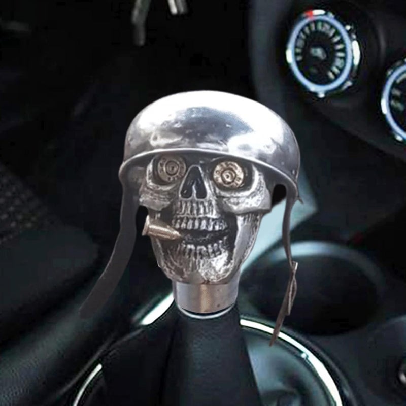 Skull Gear Knob,Skull Soldier Car Stick Shift Knob, Interior Shift Cover,Skeleton Shifter Gear Cover Protector Automobile Accessories for Interior Decoration - Image 4