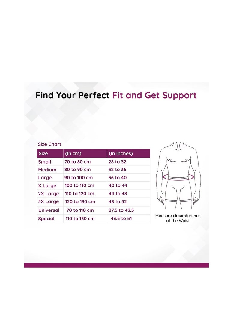 Flamingo Lumbar Sacro Belt For Back Pain Relief | Back Support & Posture Correction | Osteoporosis , Fracture & Injury Recovery | Dual Adjustable Straps | Back Brace For Men & Women | Beige | Size - Image 3