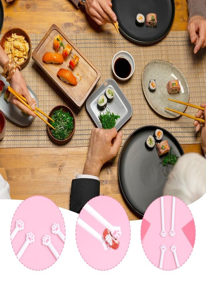 Ymapinc 2 Pairs Cute Cat Paw Chopsticks - Reusable Kitty Themed Cute Chopsticks with Fun Design, Cat Themed Birthday Gifts for Girlfriends & Daughter - Image 4