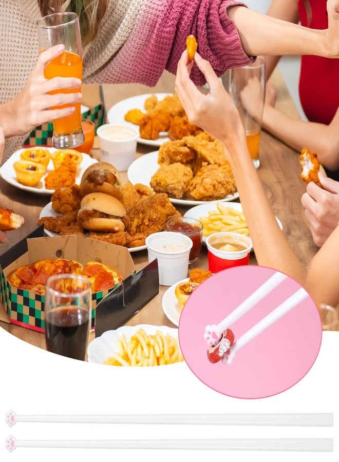 Ymapinc 2 Pairs Cute Cat Paw Chopsticks - Reusable Kitty Themed Cute Chopsticks with Fun Design, Cat Themed Birthday Gifts for Girlfriends & Daughter - Image 3