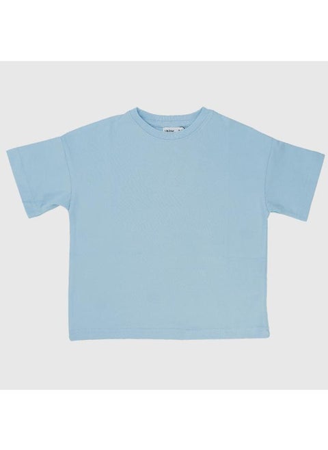 Plain Babyblue Short-Sleeved T-Shirt