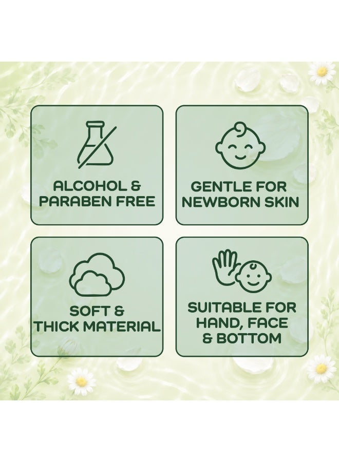 Bodyform Baby Herbal Baby Wipes, 72 Count — Made with Lavender Oil & Tea Tree Oil, Alcohol-Free & Paraben-Free, Soft & Thick Wipes, Gentle Cleansing for Hands, Face & Bottom - Image 4