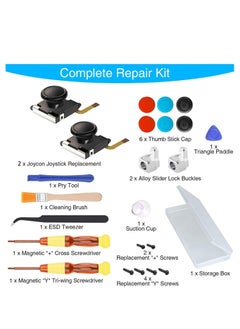 Excefore (2 Pack) Joystick Replacement for Joycon,Switch Analog Stick Parts for Nintendo Switch Joy Con Controller Thumbstic,Include Full Repair Tool Kit and 2 Metal Lock Buckles,2 Jon Con Replacement  - Image 4