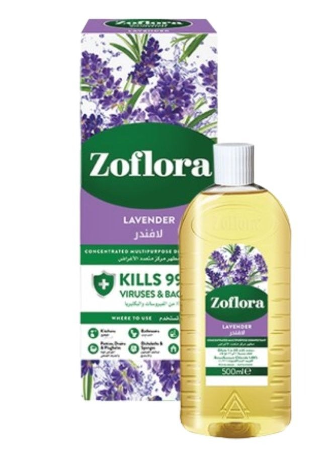 Zoflora - Multi-Purpose Concentrated Disinfectant Lavender 500ml - Image 1