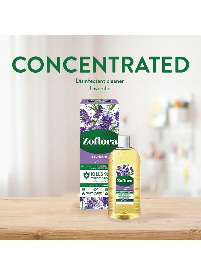 Zoflora - Multi-Purpose Concentrated Disinfectant Lavender 500ml - Image 1