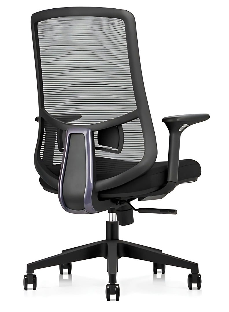 AMFAH Staff Chair – WENDY MB | Medium Back Design with 3D Armrests | Durable Nylon Frame & Adjustable Lumbar Support | - Image 3