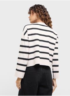 ONLY Stripes Button Down Cardigan  - Image 2
