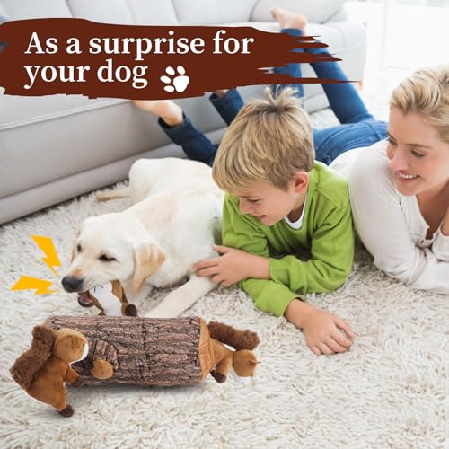 IFOYO Squirrel Hide and Seek Dog Toy, Squeaky Interactive Dog Toys for Boredom, Plush Dogs Toys to Keep Them Busy, Relive Anxiety, Attract Attention, Puzzle Toy for Smal and Medium Dogs - Image 4