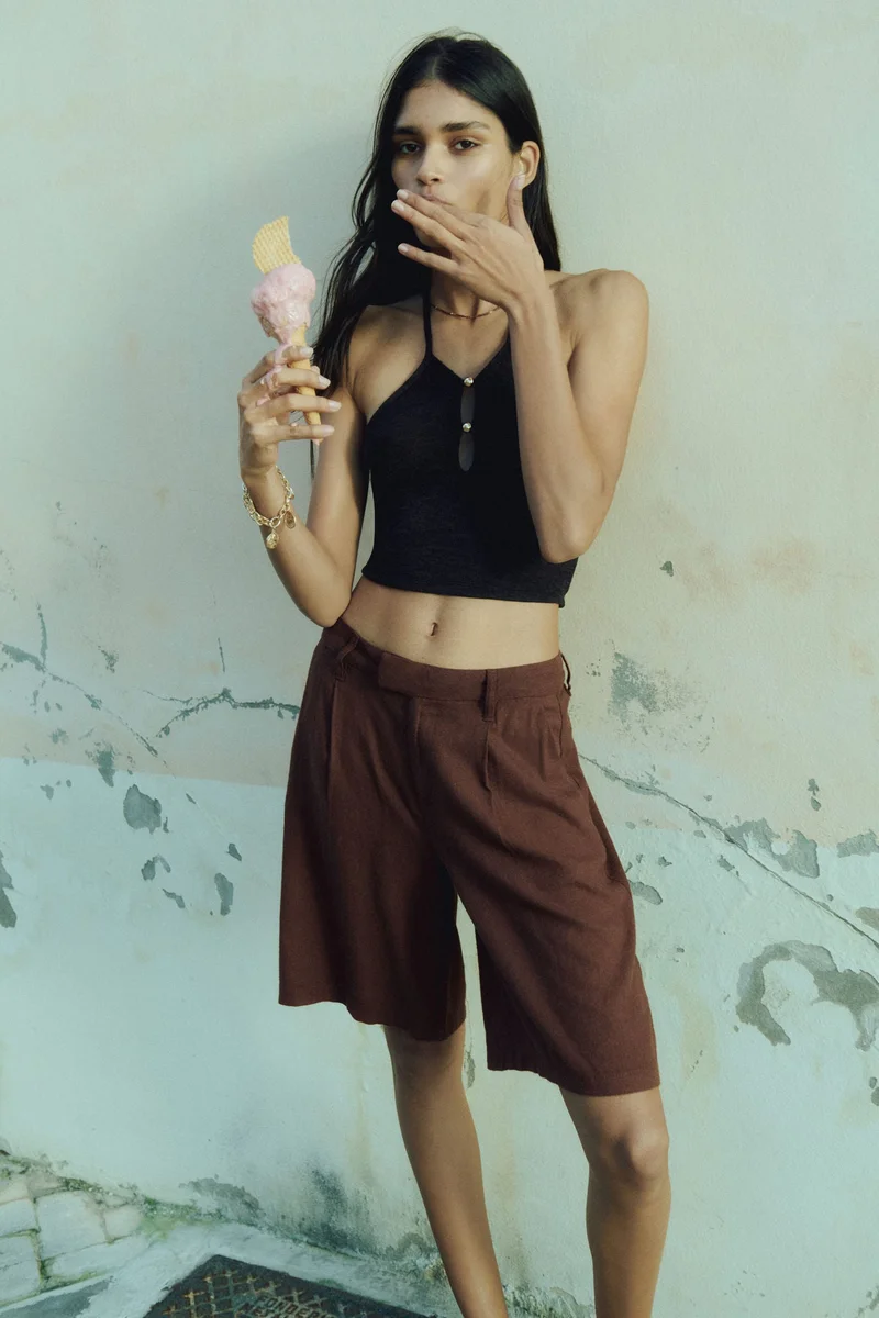 H&M Bead-detail halterneck top