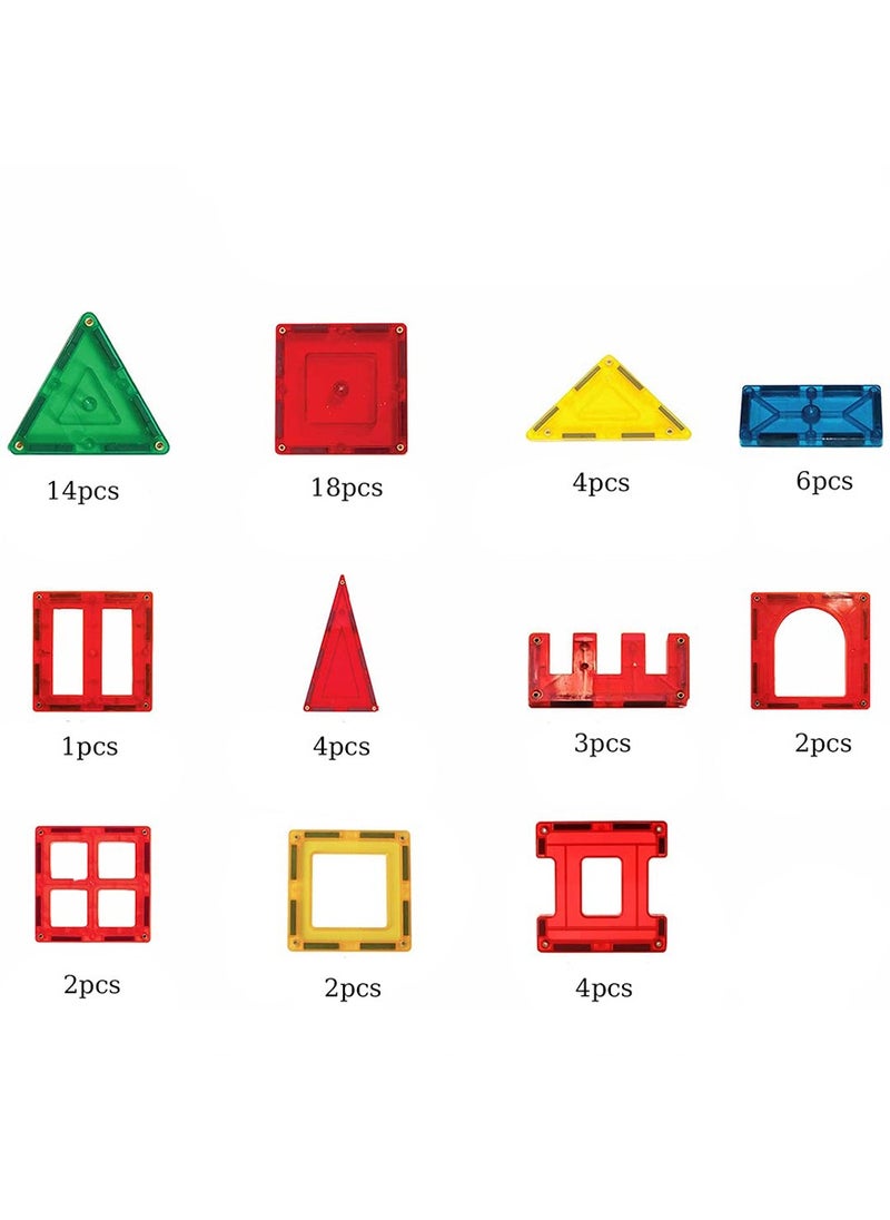 ZERIFAM - Magnetic Building Blocks, 60 Piece Set Magnetic Tiles, 3D Toddler Educational Magnetic Stacking Blocks, Toddler Kids Toys for Toddlers, Boys and Girls 3 4 5 6 7 8 9+ Year Old - Image 1