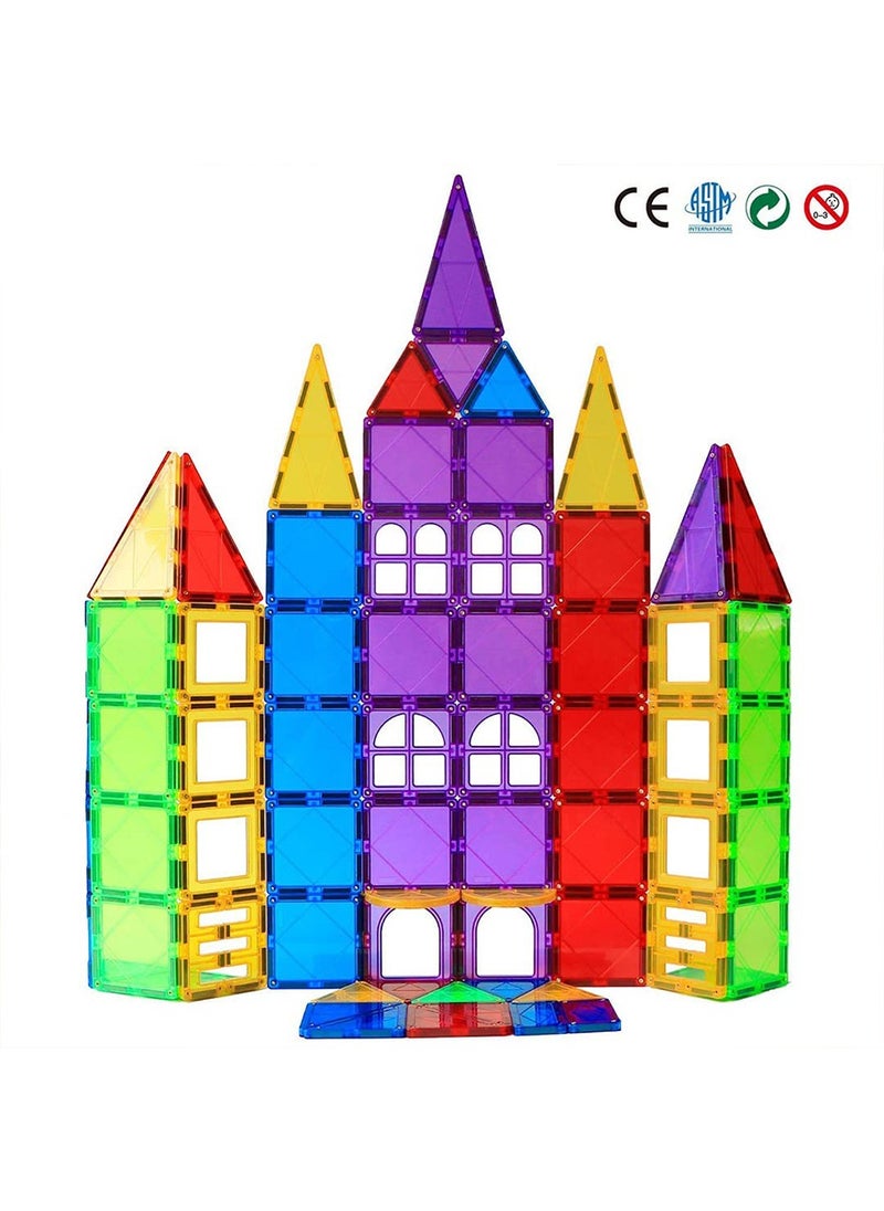 ZERIFAM - Magnetic Building Blocks, 60 Piece Set Magnetic Tiles, 3D Toddler Educational Magnetic Stacking Blocks, Toddler Kids Toys for Toddlers, Boys and Girls 3 4 5 6 7 8 9+ Year Old - Image 1