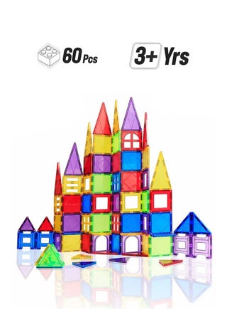 Magnetic Building Blocks, 60 Piece Set Magnetic Tiles, 3D Toddler Educational Magnetic Stacking Blocks, Toddler Kids Toys for Toddlers, Boys and Girls 3 4 5 6 7 8 9+ Year Old - pzsku/Z2FB7C65911AD6F43C6FBZ/45/1749119020/628aaf16-0297-42de-a4bf-659ee889f7c7