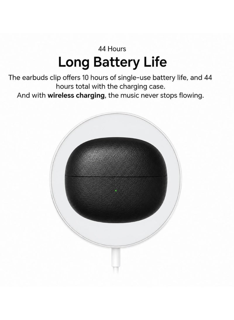 سماعات أذن لاسلكية مفتوحة الأذن CX11 Earbuds Clip 2، مزودة بجسر من التيتانيوم بتقنية 2.0، وعمر بطارية يصل إلى 12 ساعة، ومحركات مغناطيسية مزدوجة 12 مم، ودعم الشحن اللاسلكي، ومقاومة للماء بمعيار IP54 - أسود - Image 5