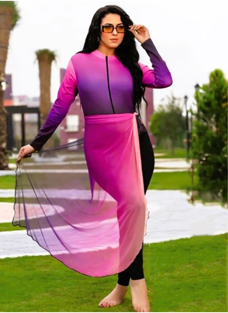 Generic - Chic 4-Piece Swimsuit for Women - A Complete Look Combining Elegance and Comfort - Image 1