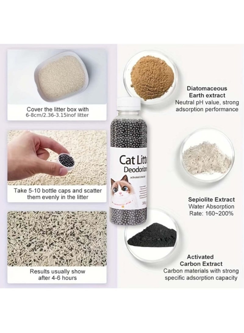 🐾 اجعل رائحة صندوق قطك دائمًا منعشة! 🐾  مع خرز معطر رمل القطط - 250 مل، تودّع الروائح الكريهة وتستمتع بأجواء نظيفة وعطرة في منزلك - Image 3