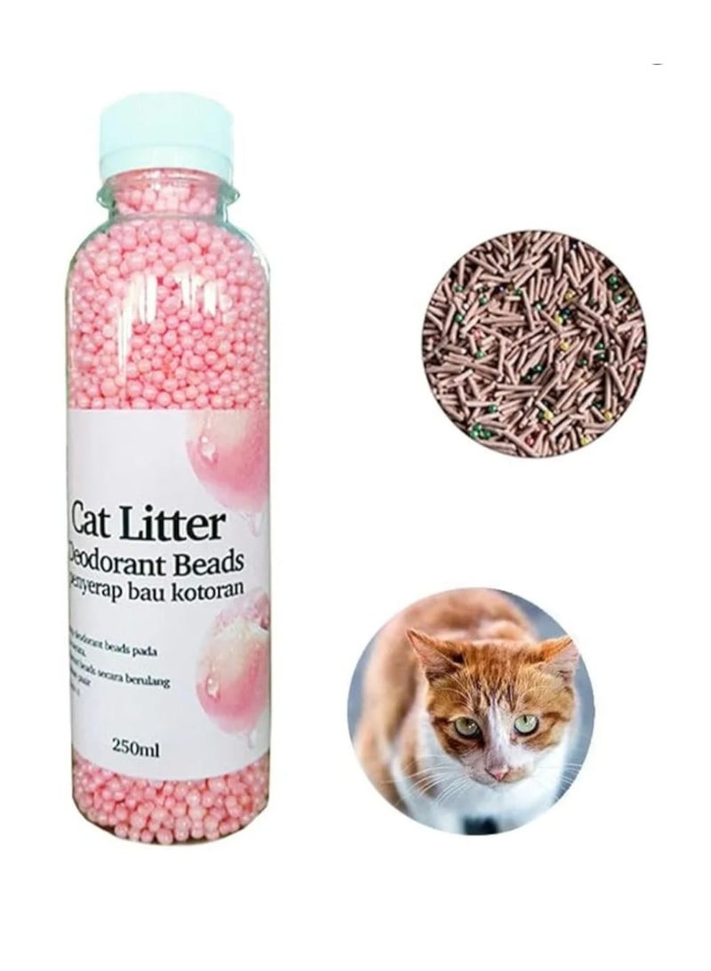 🐾 اجعل رائحة صندوق قطك دائمًا منعشة! 🐾  مع خرز معطر رمل القطط - 250 مل، تودّع الروائح الكريهة وتستمتع بأجواء نظيفة وعطرة في منزلك - Image 1