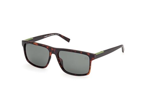 Timberland Men's Sunglasses, Dark Havana/Green Polarized - Image 1