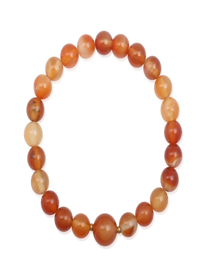 Chitshakti Certified Carnelian Bracelet | Natural Stone Beaded Bracelet for Confidence, Courage & Positive Vibes | Elastic Fit - Unisex | Return Gifts for Guests | 8mm - Image 5