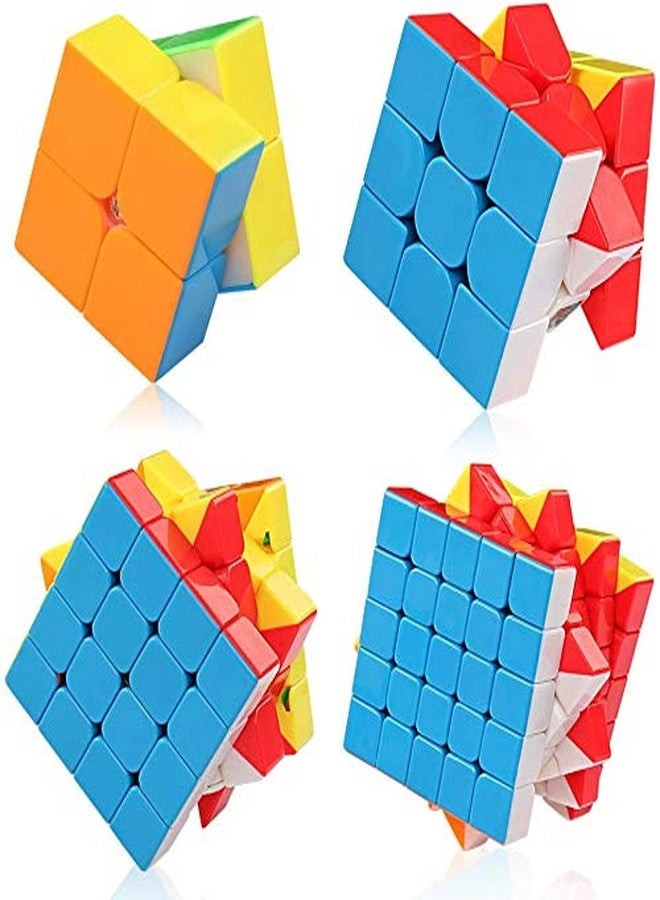 Authfort Speed Cube Set, Aitey Moyu Cube Bundle MF2S 2x2 3x3 4x4 5x5 Stickerless Magic Cube Puzzle Toys for Kids Gift Box (4 Pack) (4 Pieces) - Image 4