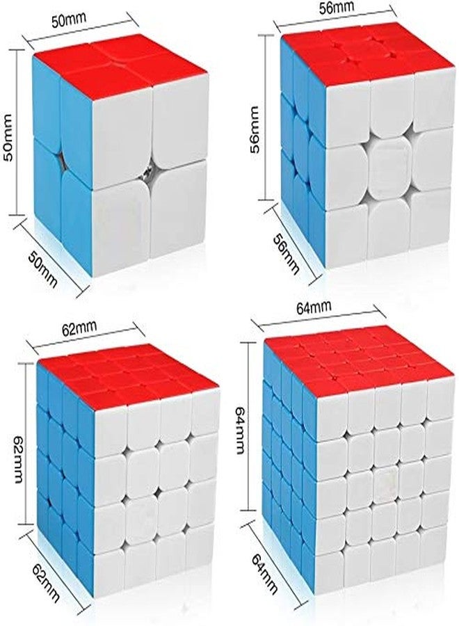 Authfort Speed Cube Set, Aitey Moyu Cube Bundle MF2S 2x2 3x3 4x4 5x5 Stickerless Magic Cube Puzzle Toys for Kids Gift Box (4 Pack) (4 Pieces) - Image 2