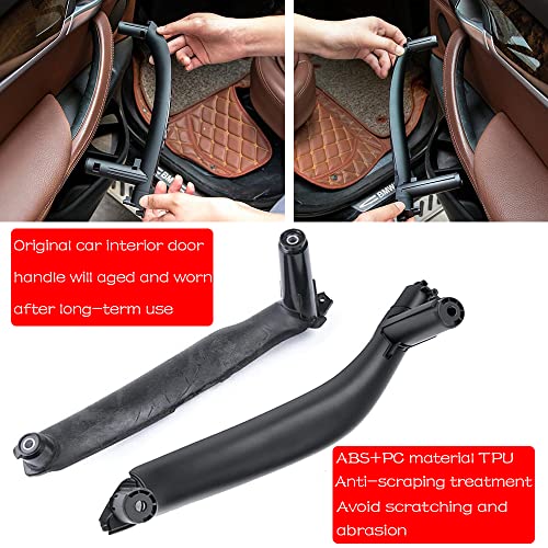 CHUANGHUI Car Door Handles for BMW X5 X6 F15 F16 2014-2018 Interior Door Handles Replace Cover Car Door Pull Handle Accessories (Black) - Image 2