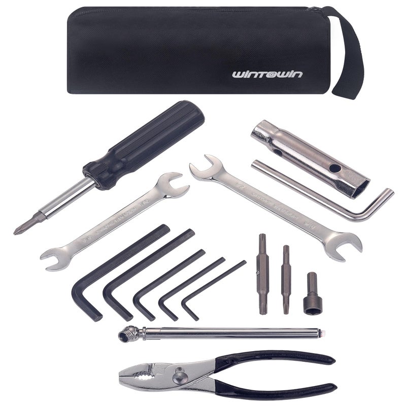 WINTOWIN Motorcycle Repair Tool Kit for Harley Davidsons MotorcyclesBike Basic Repairs Tool SetRoadside KitGift for Father Husband Christmas Birthday