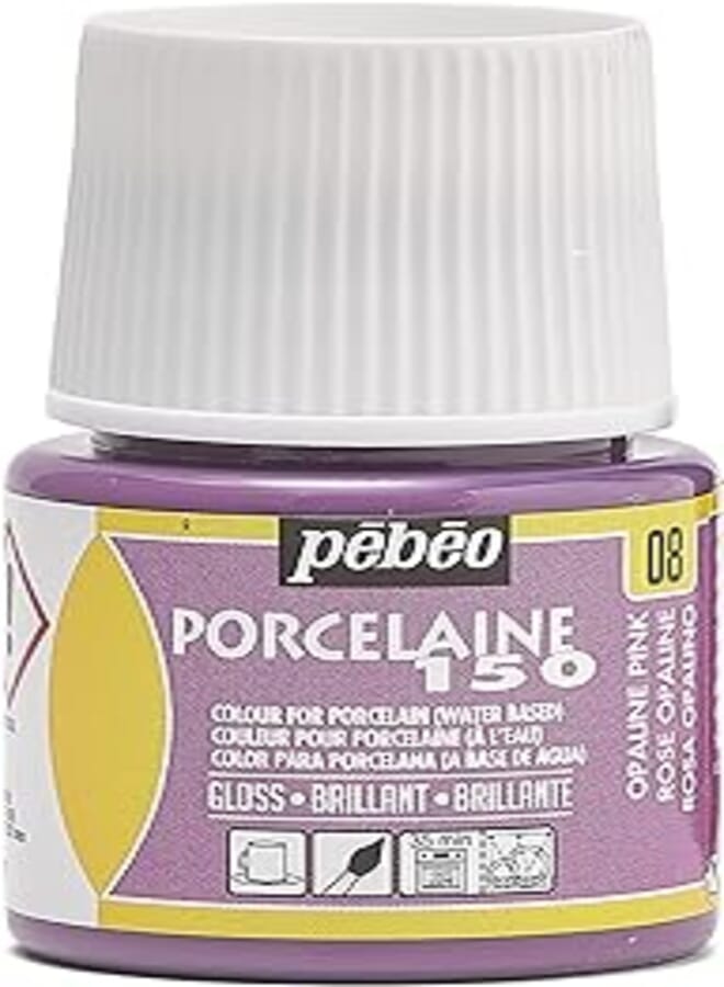 PEBEO 5-Piece 45ml Porcelaine 150 China Paint 45-Milliliter Bottle, Opaline Pink,Opaline Pink, 024-008