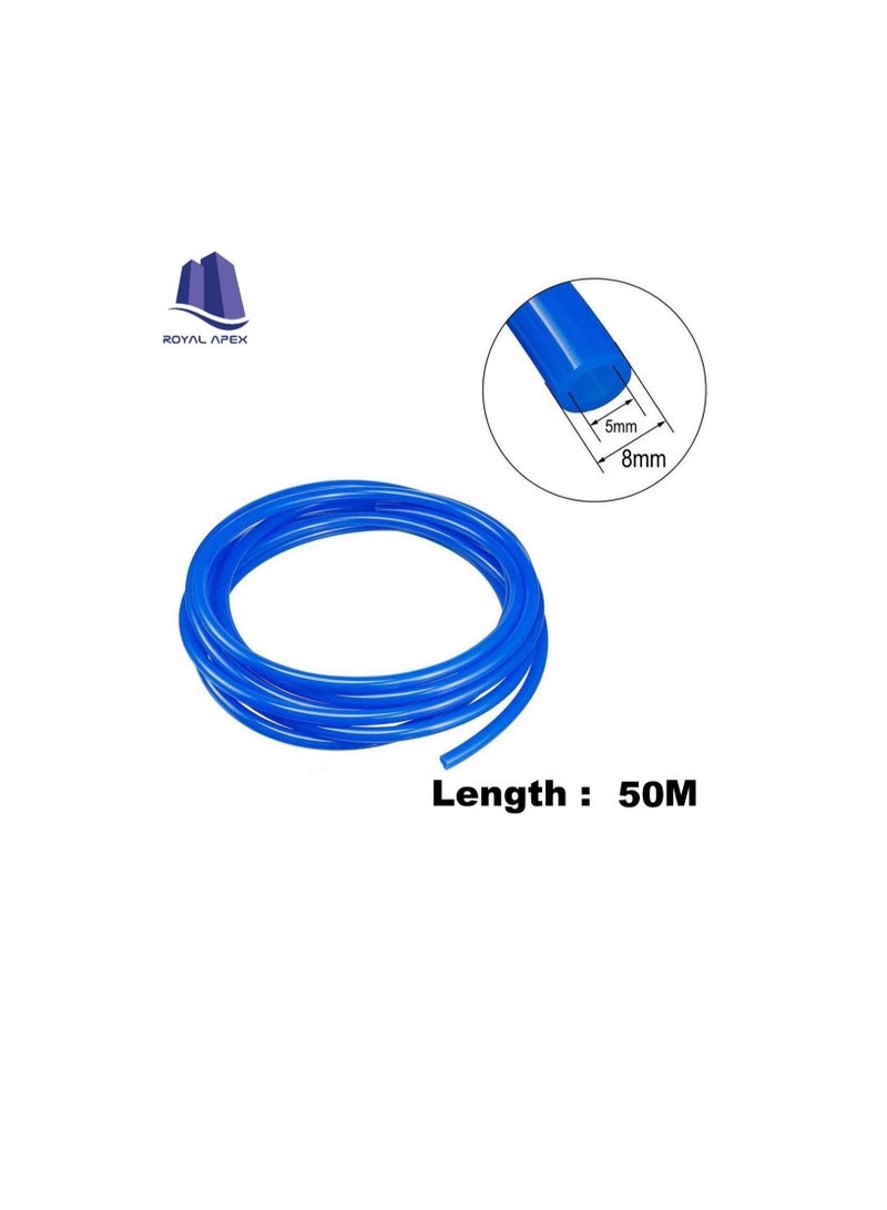 Generic PU (Polyurethane) Flexible Pneumatic Tubing Food Grade Multipurpose Tube for Beer Line, Kegerator, Wine, Airline Tubing for Aquarium, Air Water Hose, Fuel Line. (8x5mm, Blue - 50m)  - Image 3