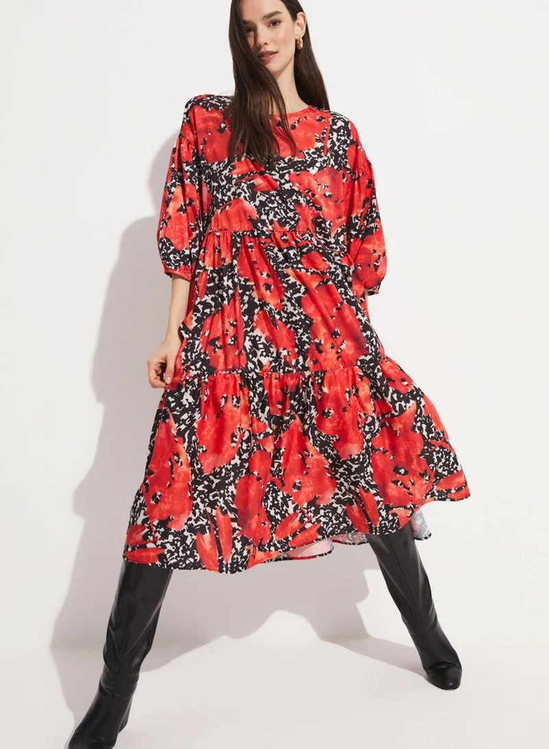 JUNE Floral Tiered Dress