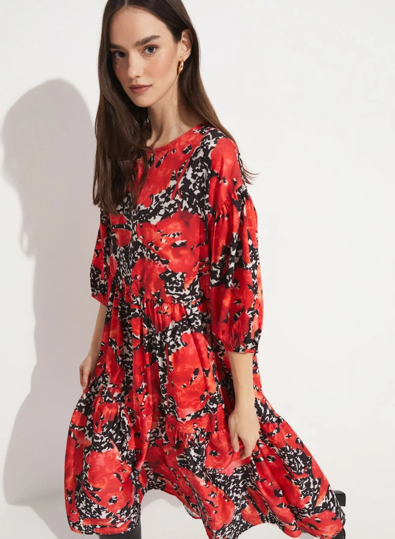 JUNE Floral Tiered Dress