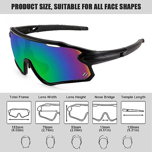 Karsaer Sports Cycling Sunglasses for MTB BMX,Mountain Bike Shield Visor Baseball Running Glasses B5116 - Image 4