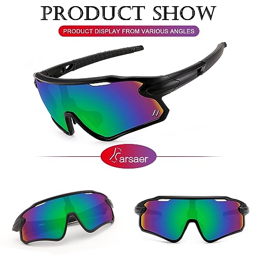 Karsaer Sports Cycling Sunglasses for MTB BMX,Mountain Bike Shield Visor Baseball Running Glasses B5116 - Image 2