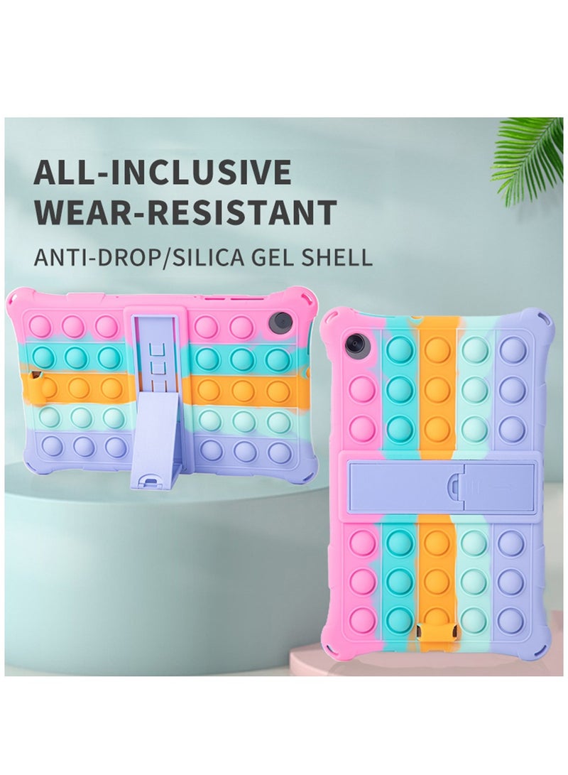 Soft Bubble Case for Lenovo Tab M10 HD 2nd Gen TB-X306F/X Tablet Stand Case Cover+Rope Capacitance Pen (Pink) - Image 2