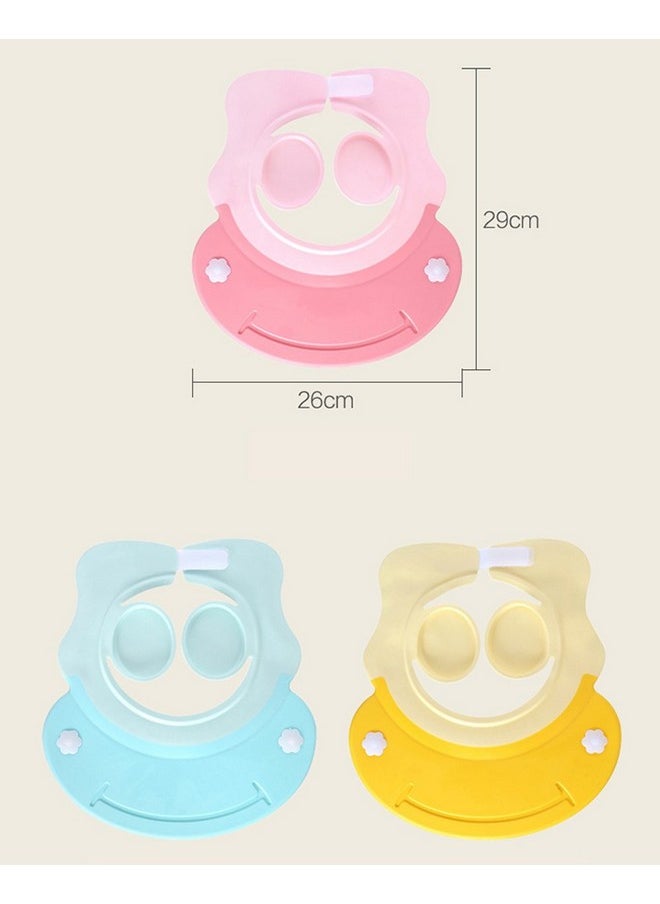 AMTOOCH - Baby Bath Shampoo Cap Wash Shower Visor Hat Prevent Water From Entering The Eyes And Ears Adjustable Bathing Tub Head Hair Rinser Shield Protection Kids And Toddler (Pink) - Image 1