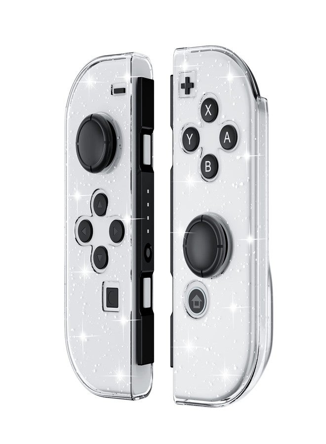 FANPL جراب لامع من FANPL لجهاز نينتندو سويتش ووحدات تحكم Joy-Con OLED، غطاء حماية شفاف لامع لوحدات تحكم Joy-Con بتصميم مريح، غلاف TPU ناعم لوحدة التحكم، سهل التركيب - Image 1
