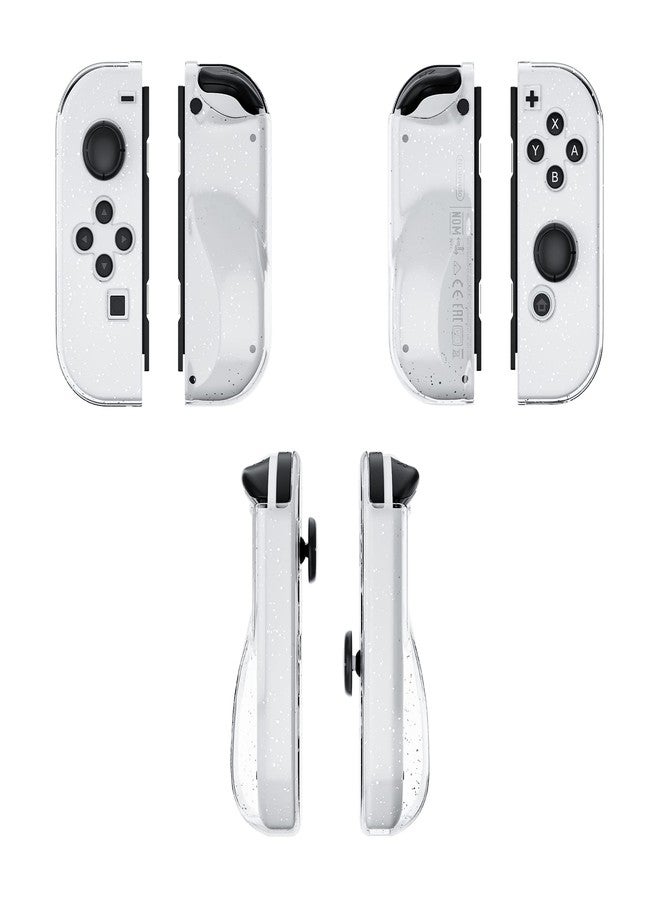 FANPL جراب لامع من FANPL لجهاز نينتندو سويتش ووحدات تحكم Joy-Con OLED، غطاء حماية شفاف لامع لوحدات تحكم Joy-Con بتصميم مريح، غلاف TPU ناعم لوحدة التحكم، سهل التركيب - Image 2