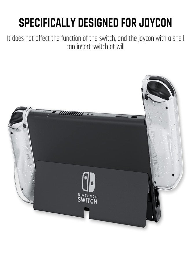 FANPL جراب لامع من FANPL لجهاز نينتندو سويتش ووحدات تحكم Joy-Con OLED، غطاء حماية شفاف لامع لوحدات تحكم Joy-Con بتصميم مريح، غلاف TPU ناعم لوحدة التحكم، سهل التركيب - Image 4