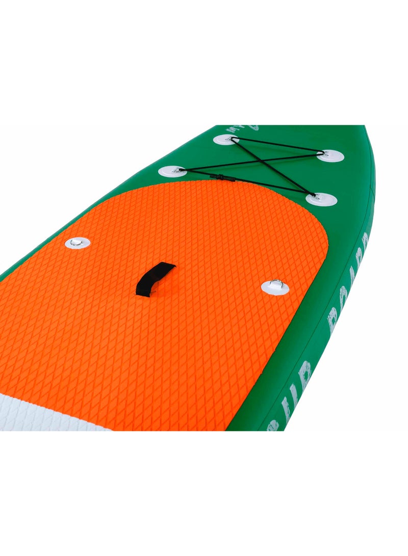 SHARMAX Inflatable Stand Up Paddle Board 10.6 ft | Dual Layer Drop Stitch SUP Board with 3 Fins, Cargo System & Pump | Stable All-Around Paddle Board for Beginners - Image 3