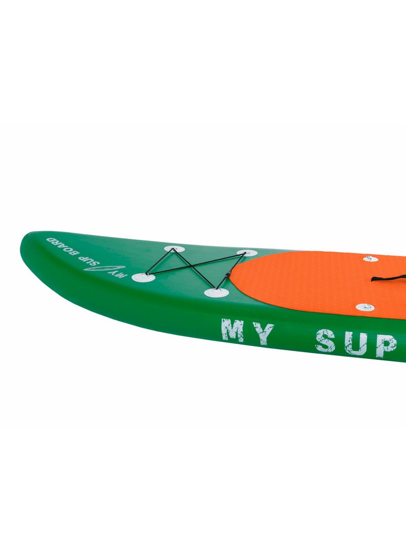 SHARMAX Inflatable Stand Up Paddle Board 10.6 ft | Dual Layer Drop Stitch SUP Board with 3 Fins, Cargo System & Pump | Stable All-Around Paddle Board for Beginners - Image 2