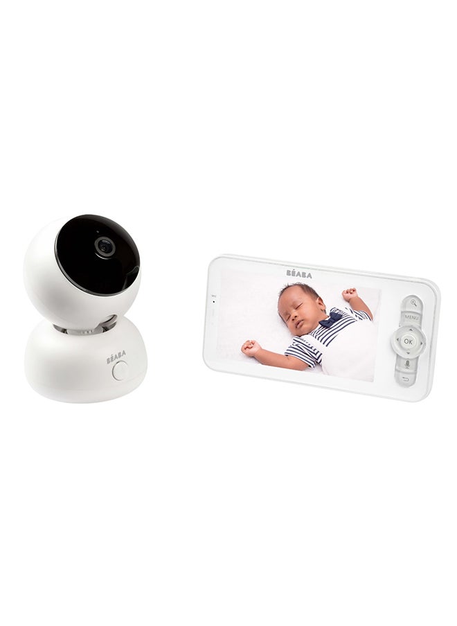 BEABA Zen Premium V2 Full HD Video Baby Monitor with Dual Screen – White  - Image 1