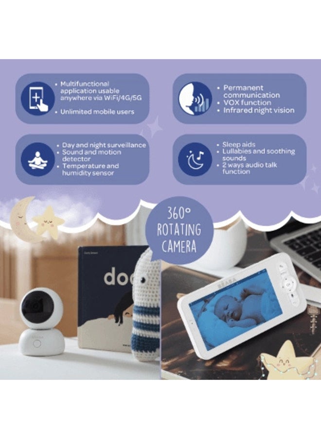 BEABA Zen Premium V2 Full HD Video Baby Monitor with Dual Screen – White  - Image 5