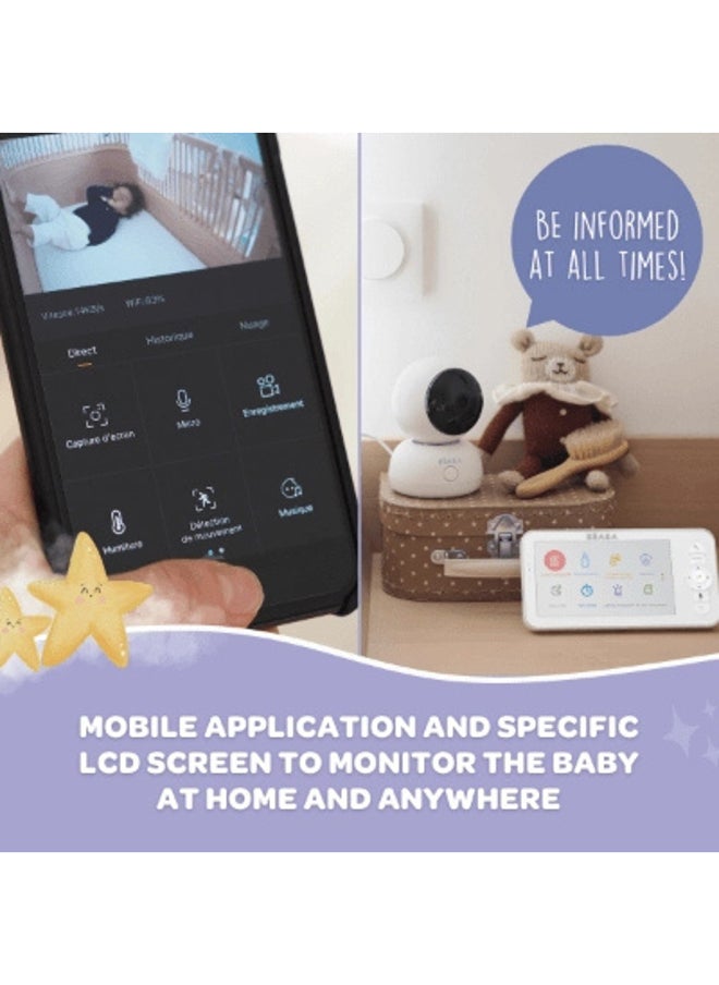 BEABA Zen Premium V2 Full HD Video Baby Monitor with Dual Screen – White  - Image 4