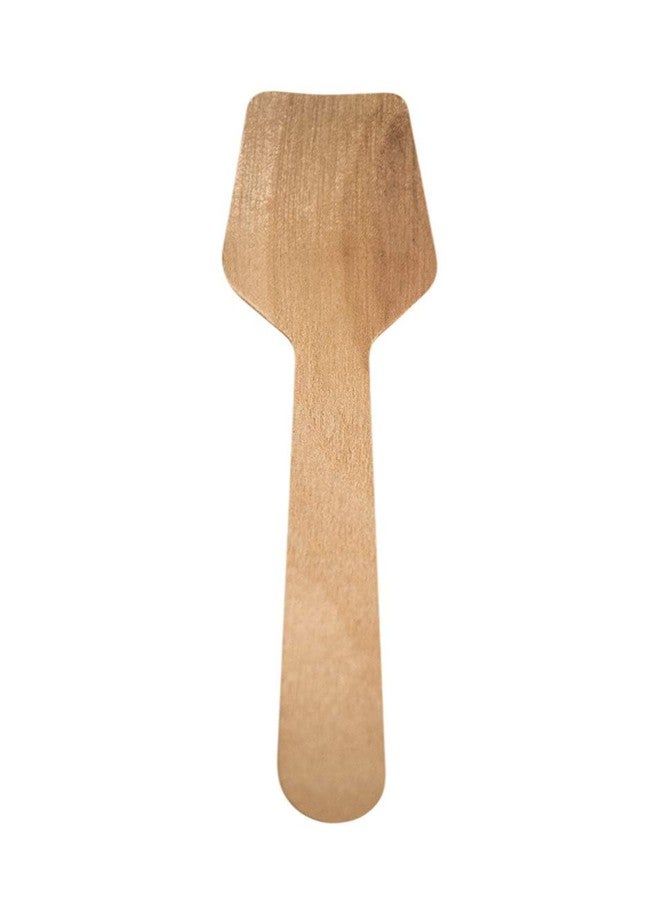 Perfect Stix Green Wooden Square Compostable Cutlery Taster Spoon With Concave, 3-1/2" Length, 95-100ct - Image 3