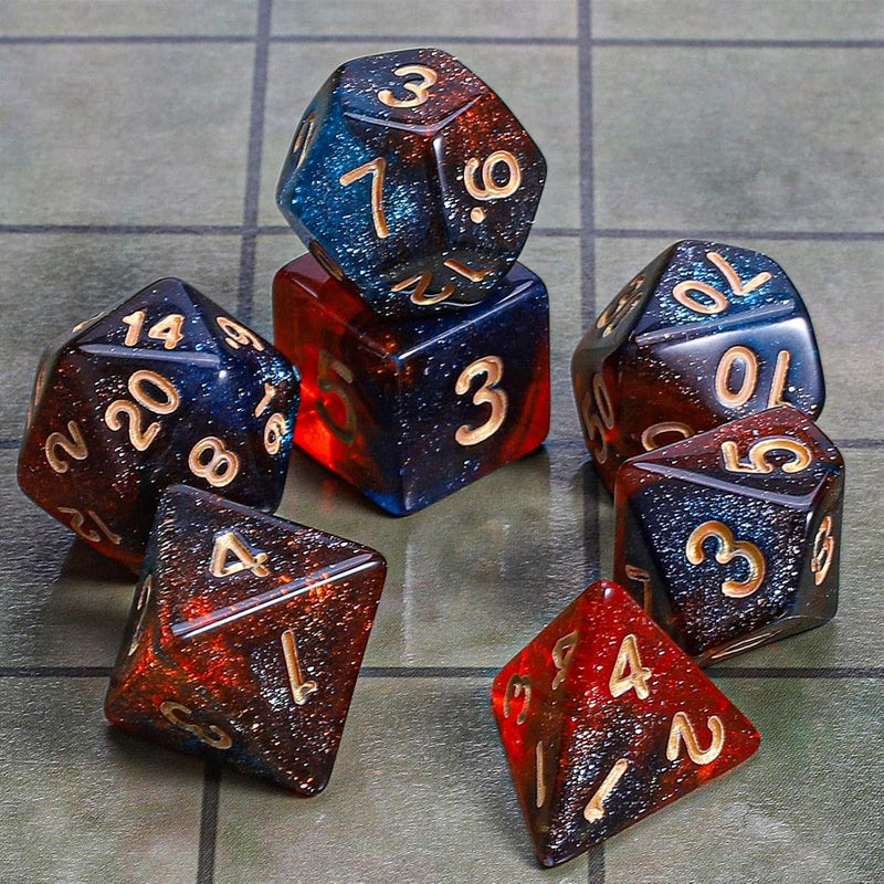 CiaraQ DND Polyhedral Dice Set with a Black Dice Bag for D&D RPG MTG Role Playing Table Games - Image 2